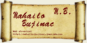 Mahailo Bujinac vizit kartica